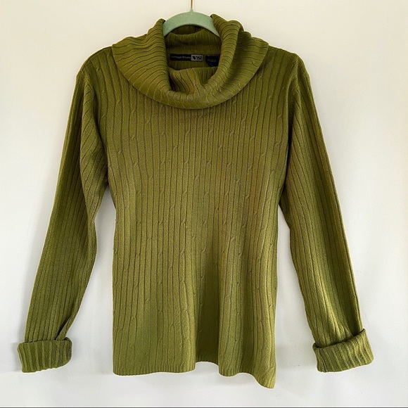 Vintage Studio Cowl Neck Sweater Sage Green size Large - Picture 13 of 14